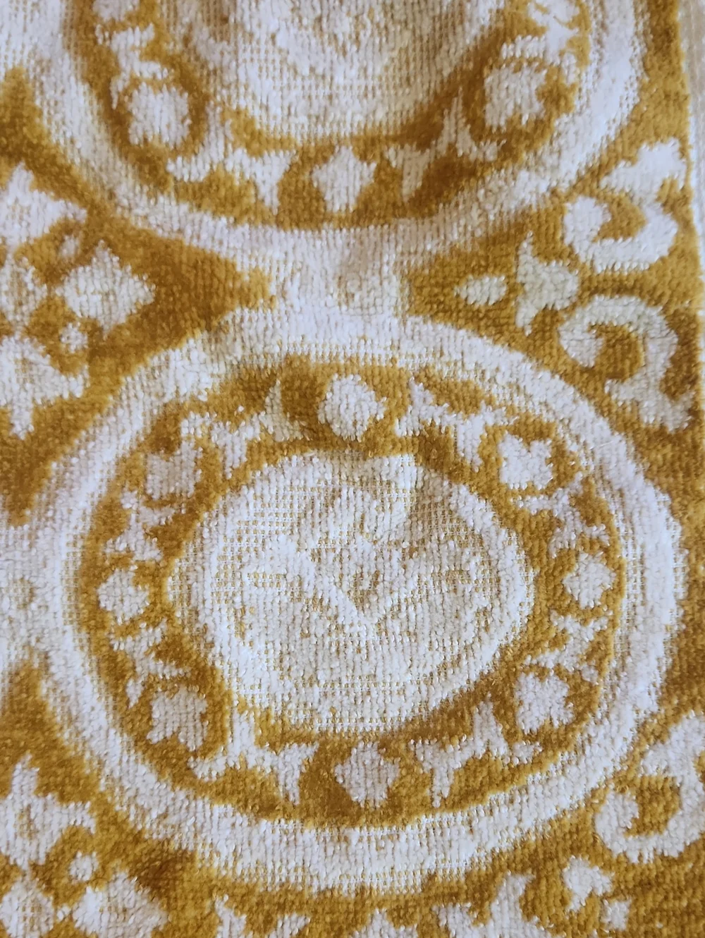 VTG 70s Martex 100% Cotton Gold And White Hand Towel